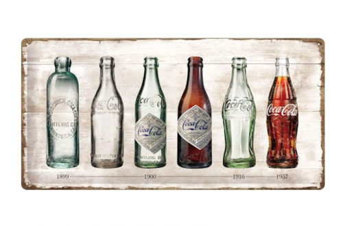 Blechschild "Coca Cola Bottle" - 50 x 25cm